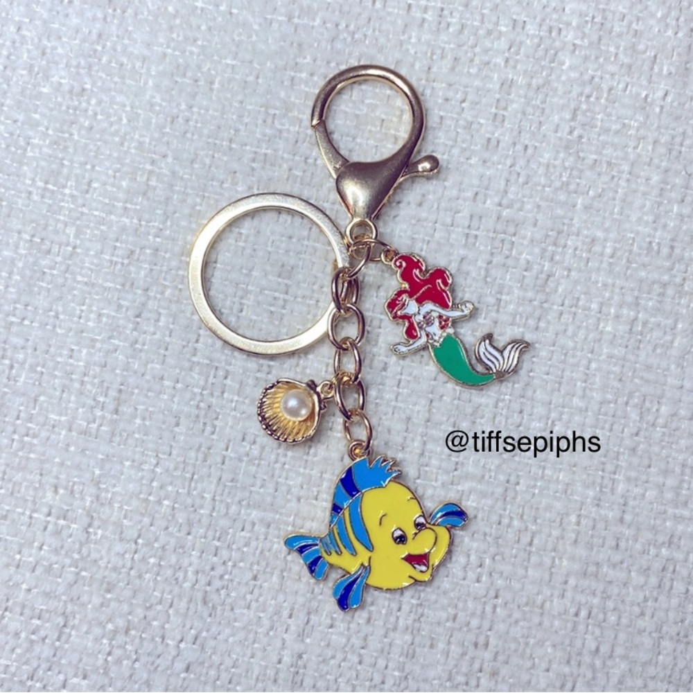 Disney Inspired Purse Charm Keychain Princess Ariel Purse Charm NWOT